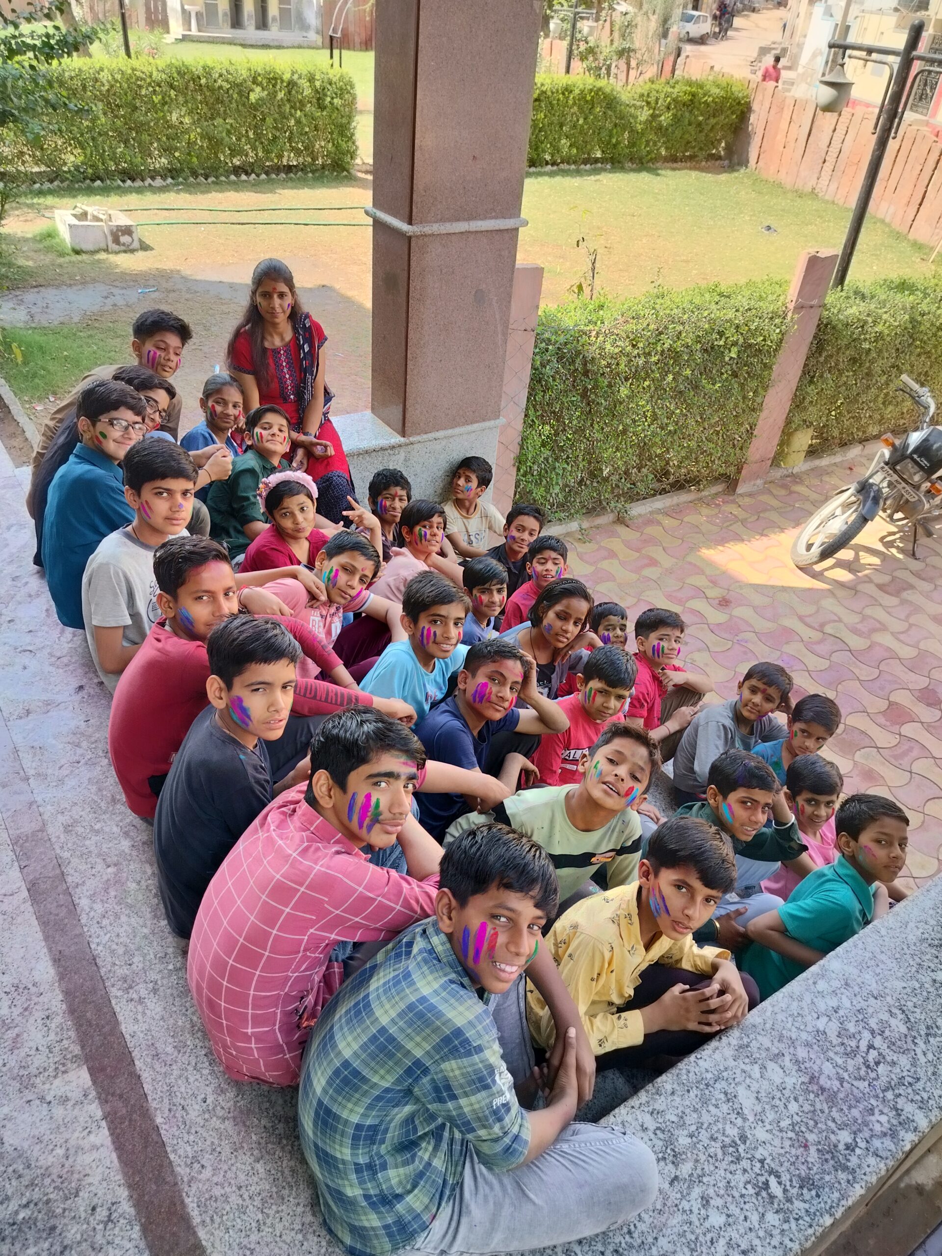IPS Academy Ratangarh students participating in a campus group activity